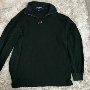 Polo Sport Ralph Lauren Quarter Zip Sweater Mens Large Green Pullover